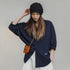 Women's 3/4 Sleeve Loose Blouse – Batwing Casual Shirt with Stand Collar, Spring & Summer Top
